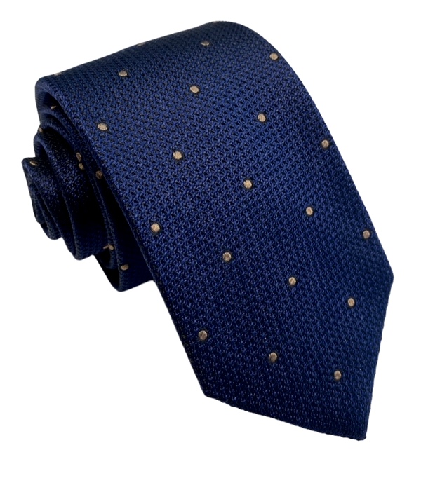 Modro-béžová kravata hodváb V.I.P.