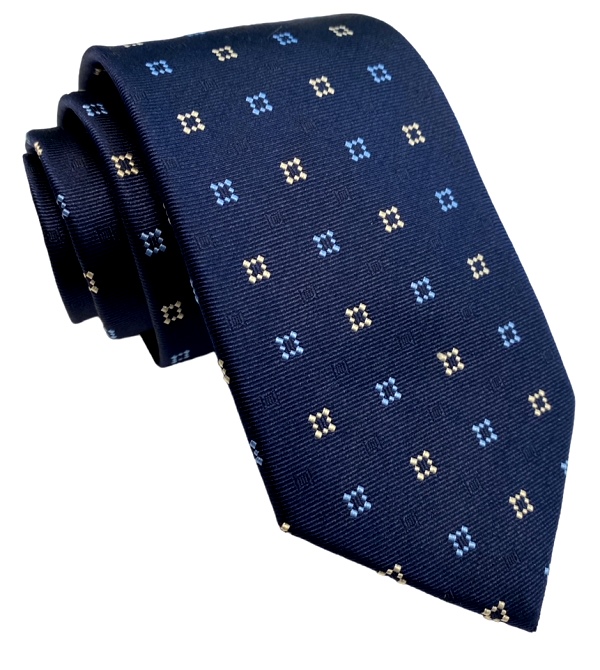 Modro-žltá kravata hodváb V.I.P.