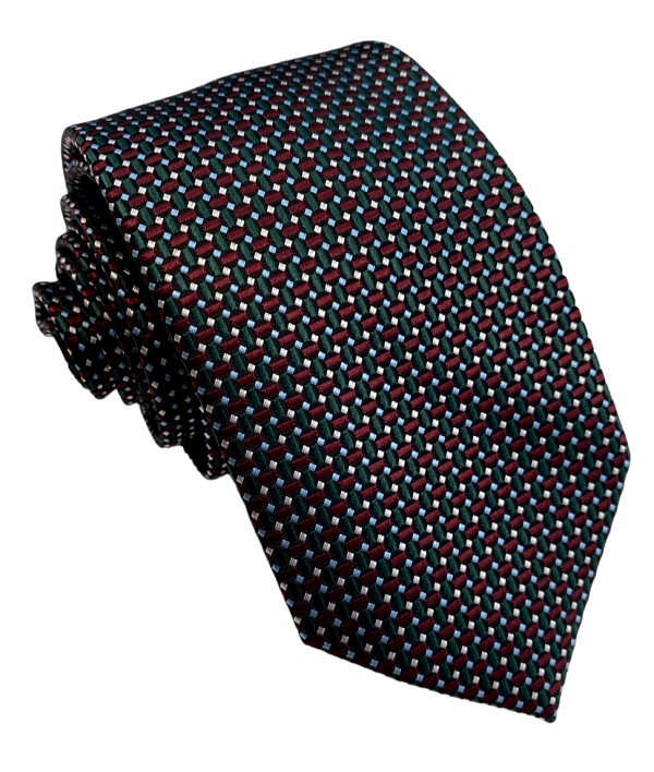 Zeleno-červená kravata