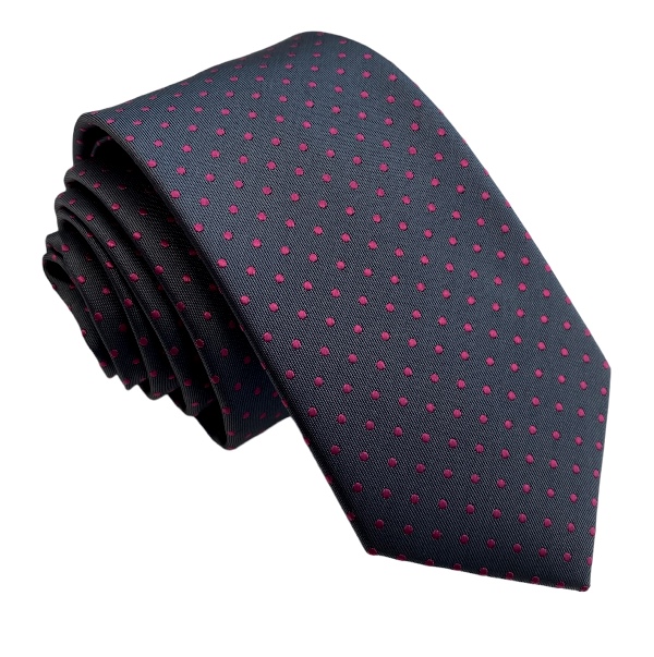 Sivá kravata polyester