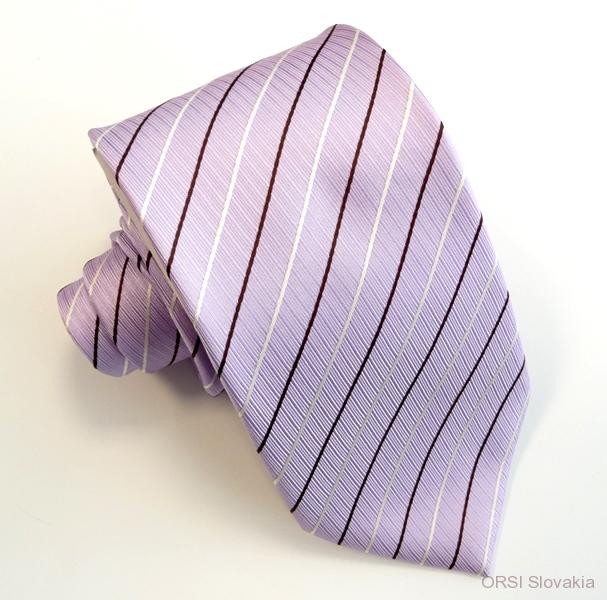 Fialová kravata polyester