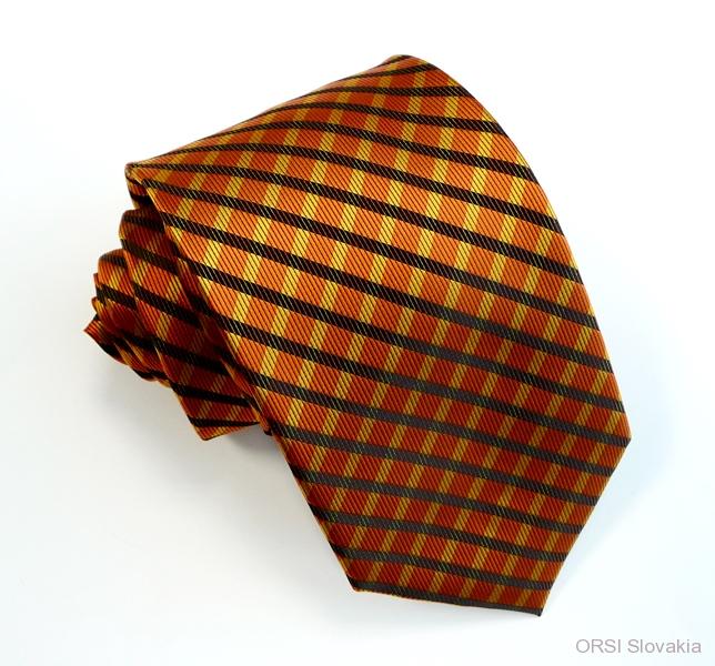 Oranžová kravata polyester