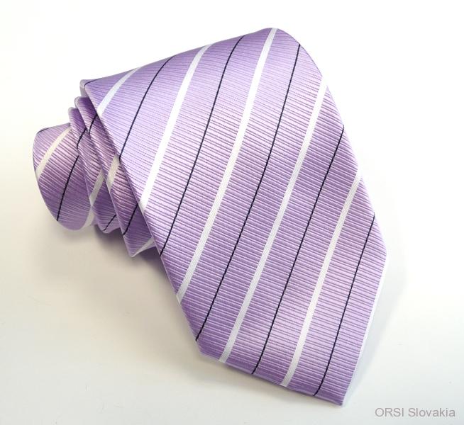 Fialová kravata polyester
