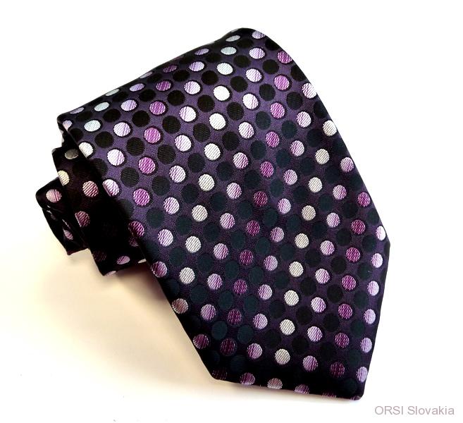 Magentová kravata polyester