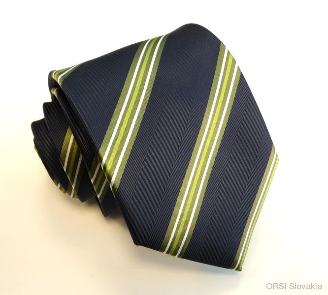 Modro-zelená kravata polyester