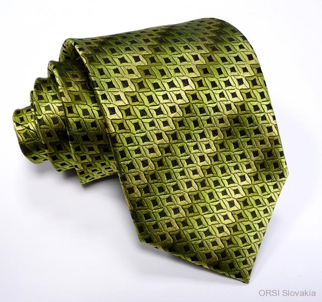 Zelená kravata polyester