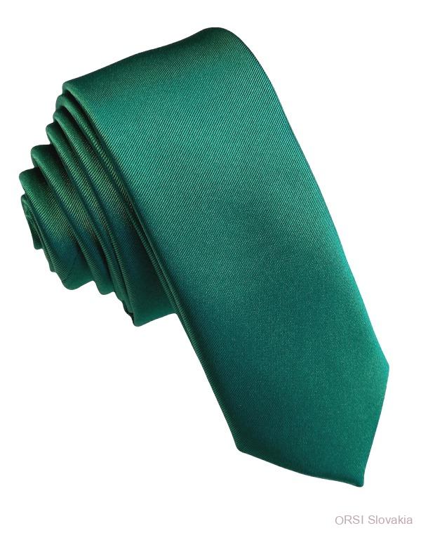 Zelená SLIM kravata