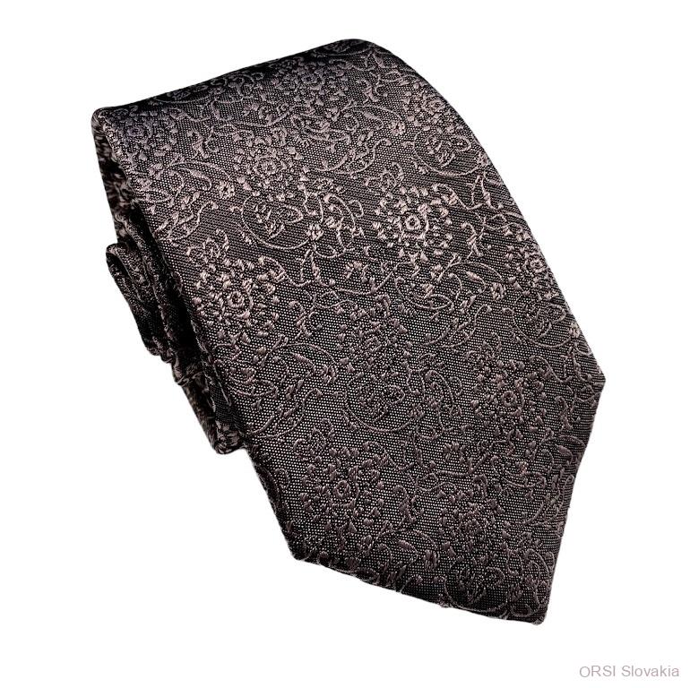 Sivo-ružová kravata hodváb V.I.P.