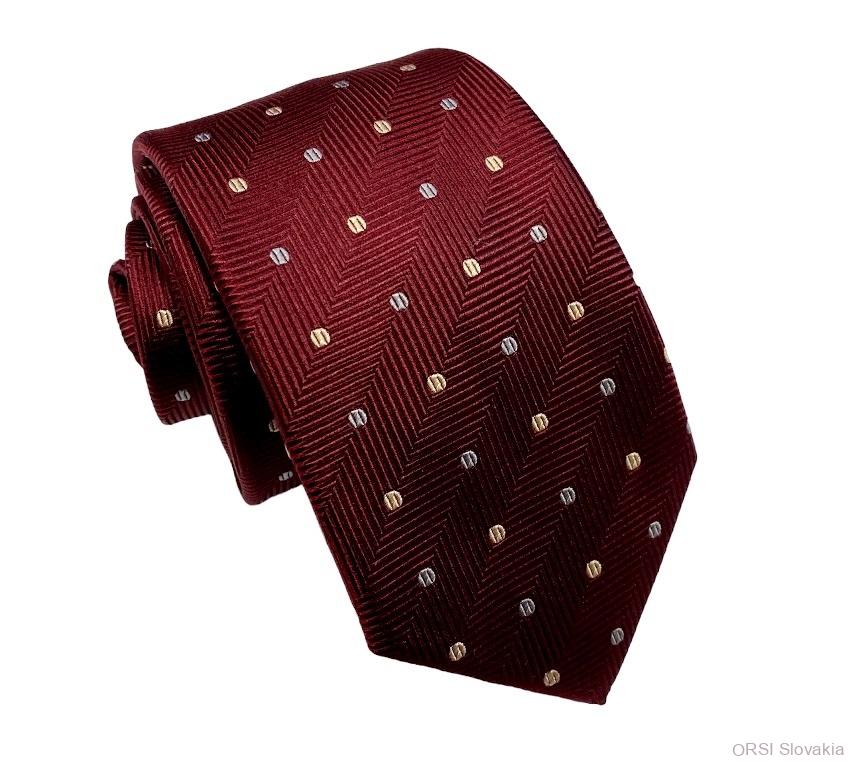 Bordová kravata hodváb V.I.P.
