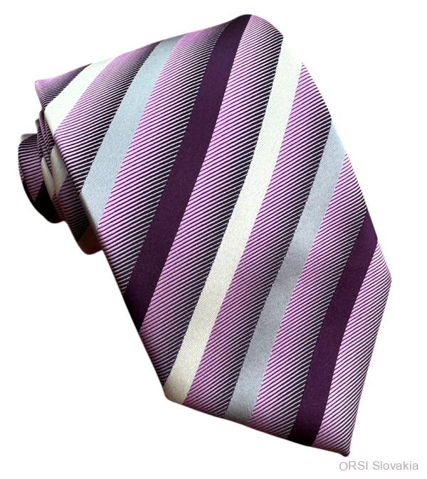 Baklažánová kravata polyester
