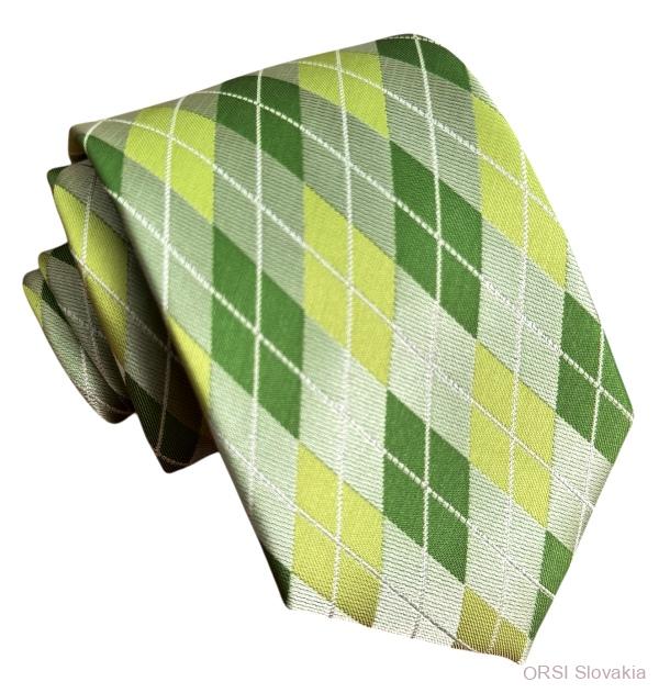 Zelená kravata polyester