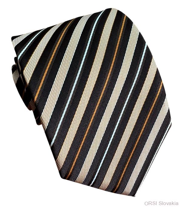 Hnedá kravata polyester