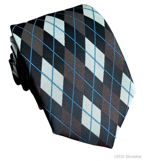 Hnedá kravata polyester