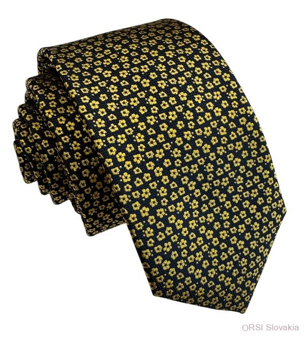 Žltá kravata polyester