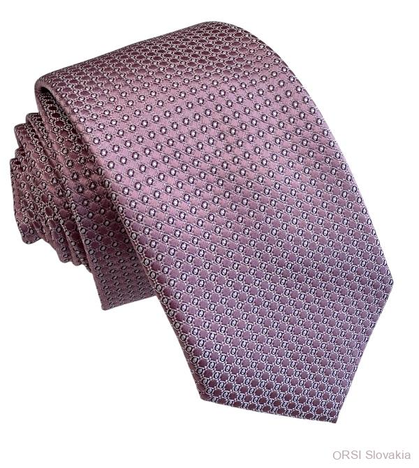 Ružová kravata polyester