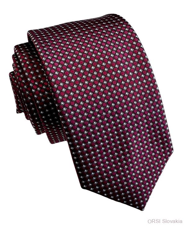 Bordová kravata polyester