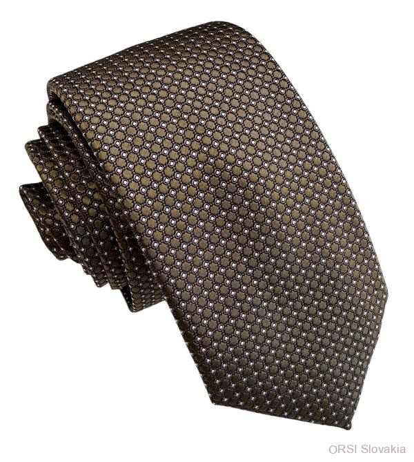 Hnedá kravata polyester