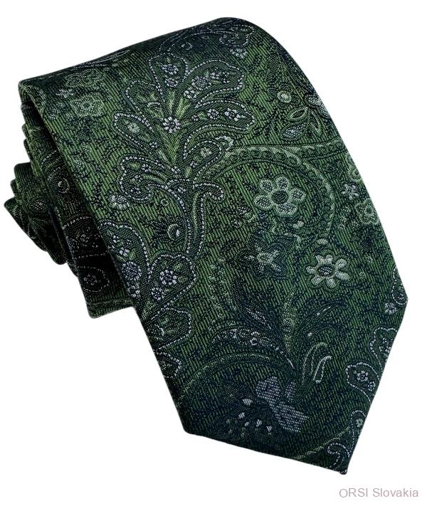 Zelená kravata hodváb V.I.P.