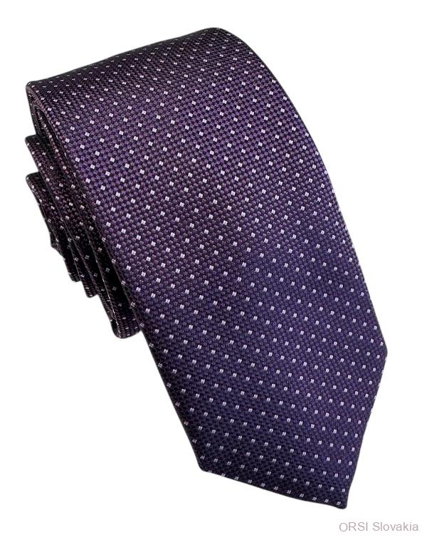 Baklažánová kravata polyester
