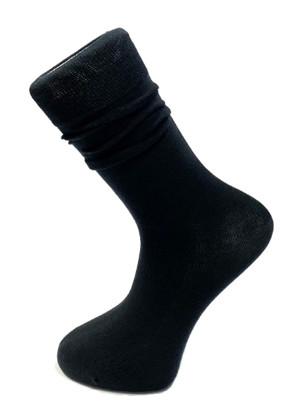 Čierne ponožky z česanej bavlny