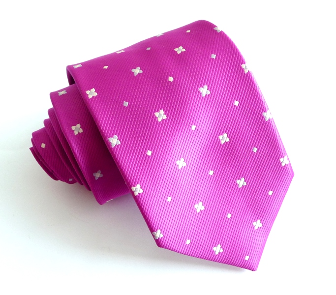 Magentová kravata polyester