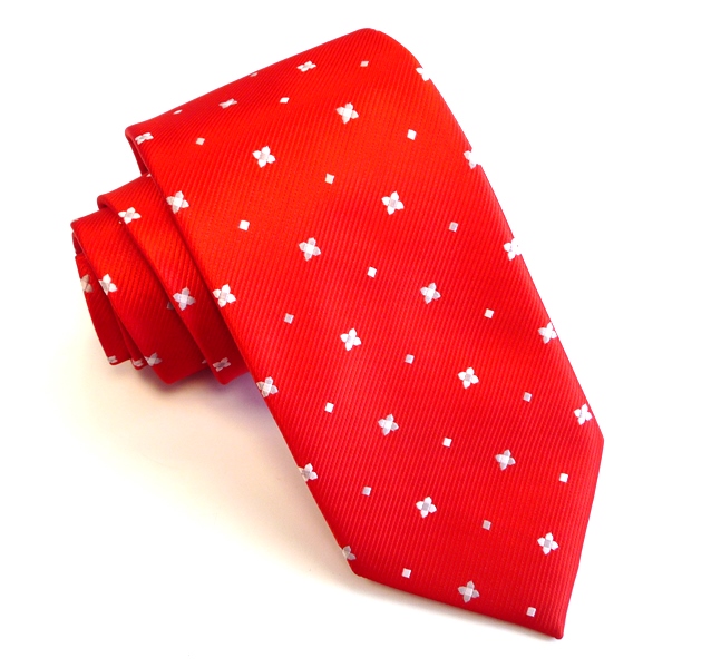 Červená kravata polyester