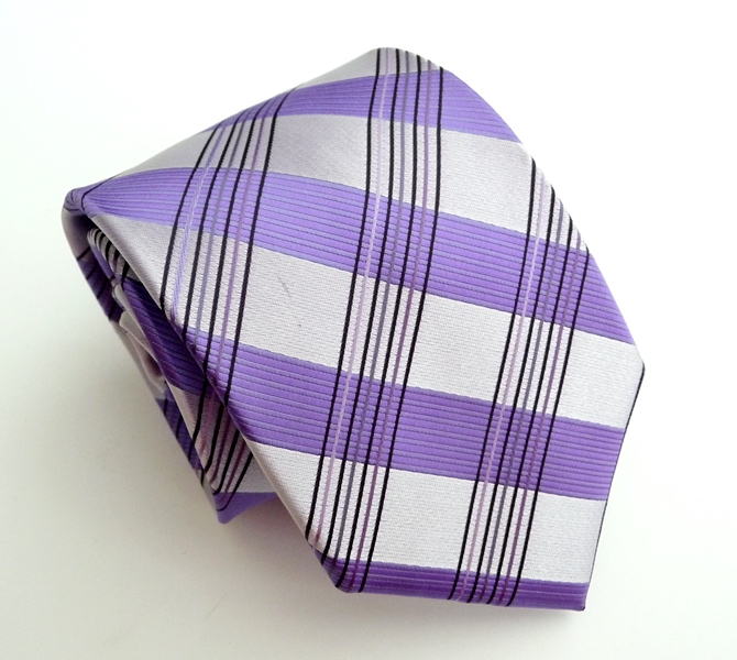 Fialová kravata polyester