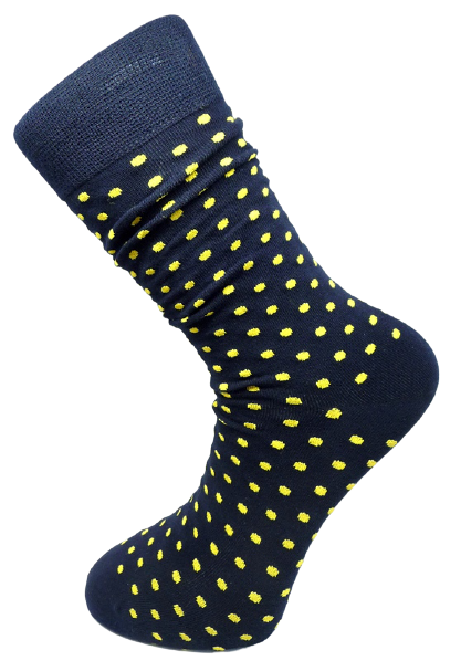 Ponožky modré so žltými bodkami