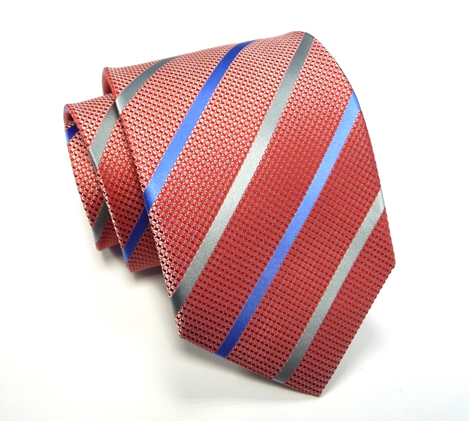 Červeno-modrá kravata polyester