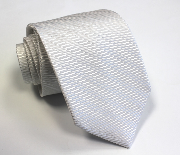 Biela kravata polyester