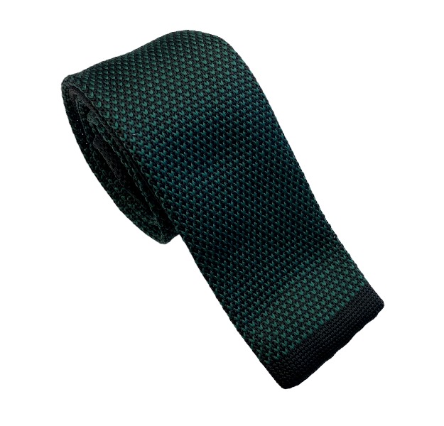 Pletená kravata zelená