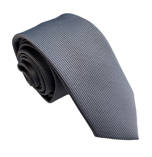 Sivá kravata polyester