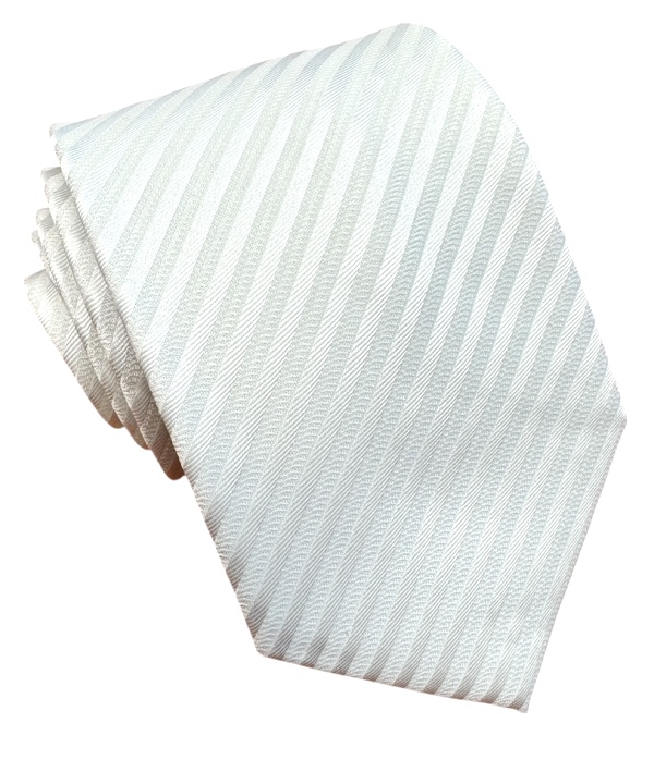 Biela kravata polyester