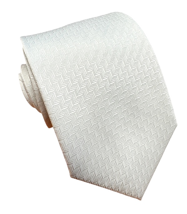 Biela kravata polyester