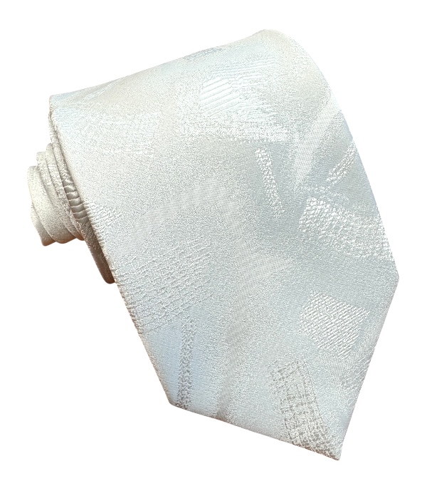 Biela kravata polyester