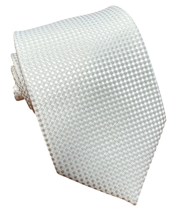 Biela kravata polyester