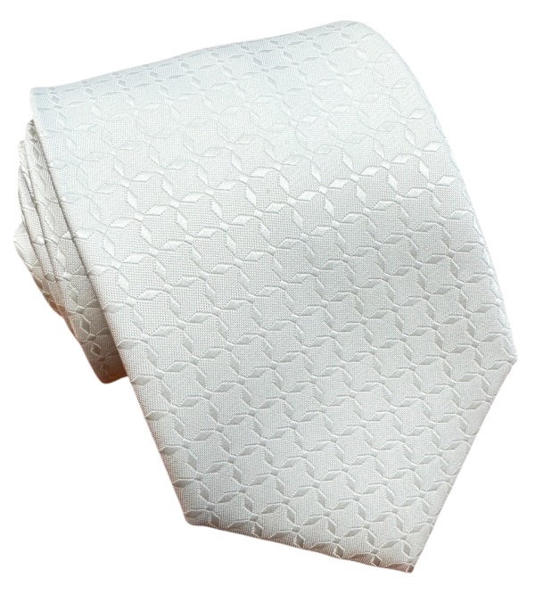 Biela kravata polyester