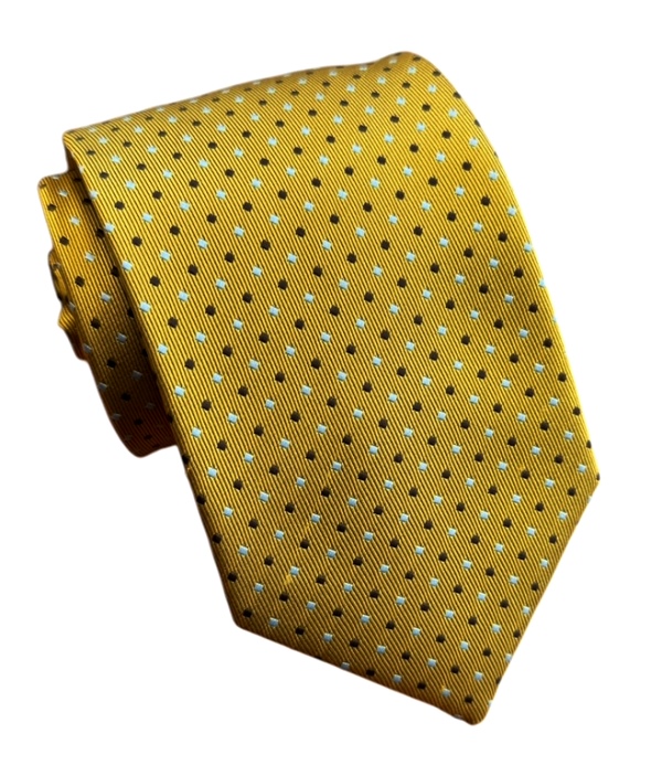 Žltá kravata polyester