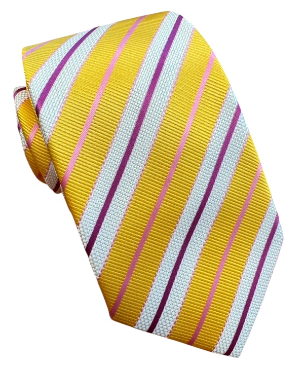 Žltá kravata polyester