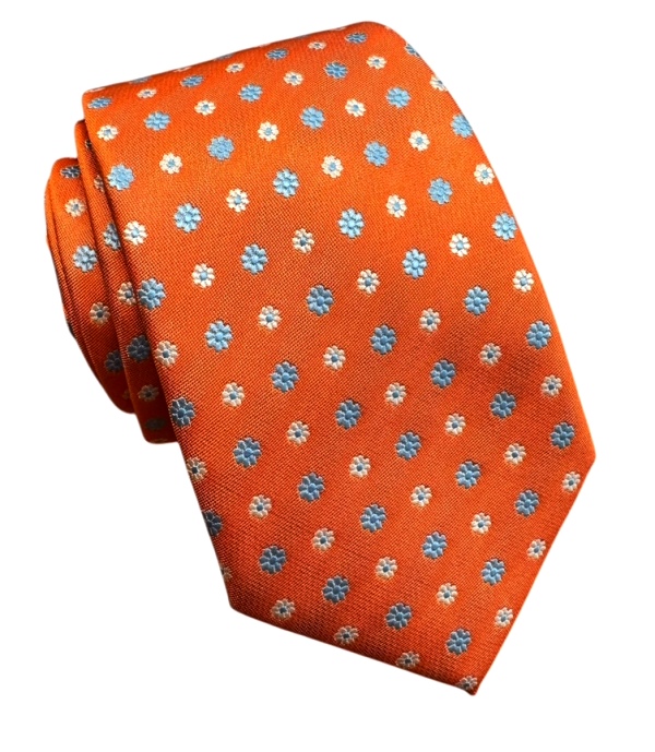 Oranžová kravata polyester