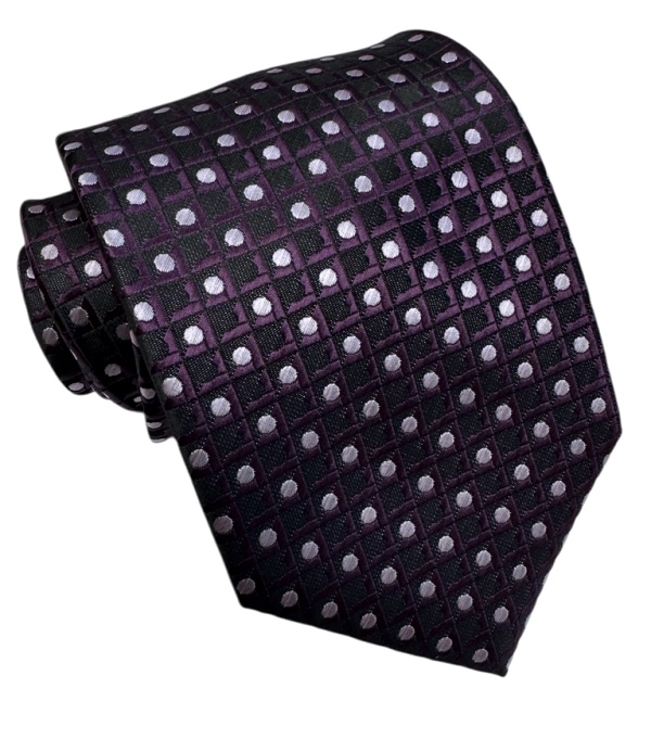 Baklažánová kravata polyester