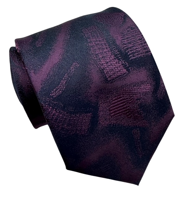 Baklažánová kravata polyester