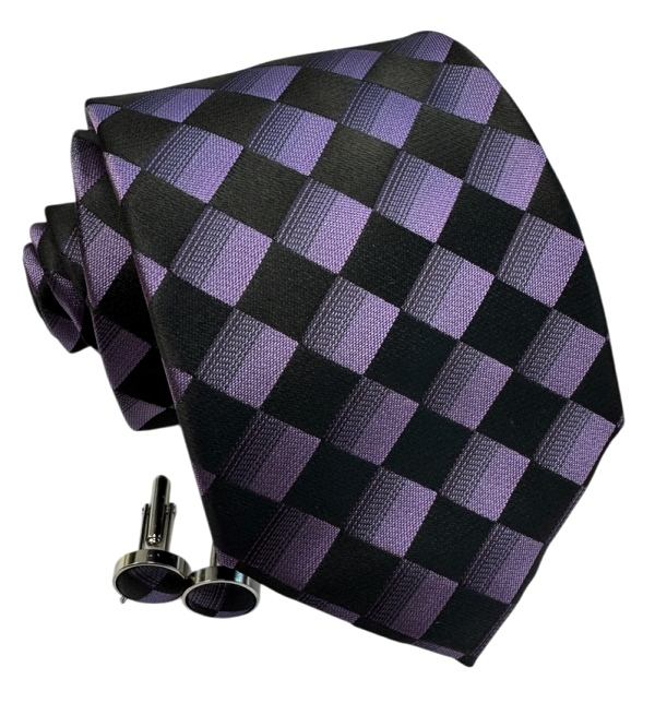 Fialová kravata polyester