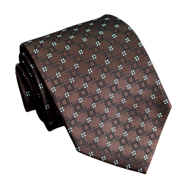 Hnedá kravata polyester