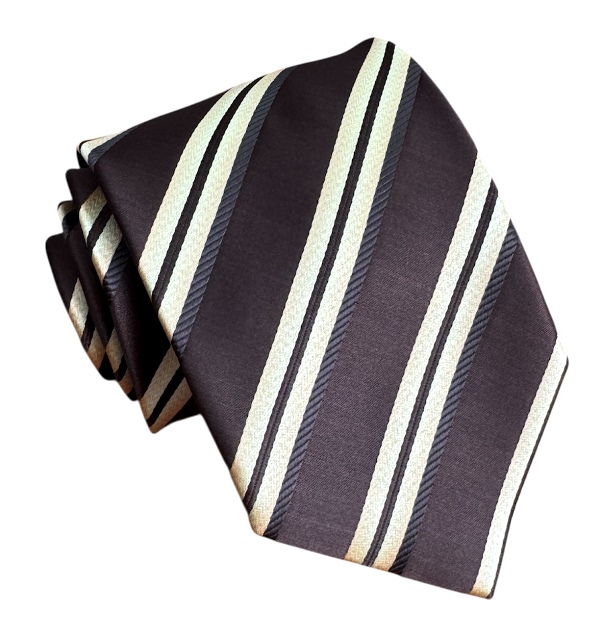 Hnedá kravata polyester
