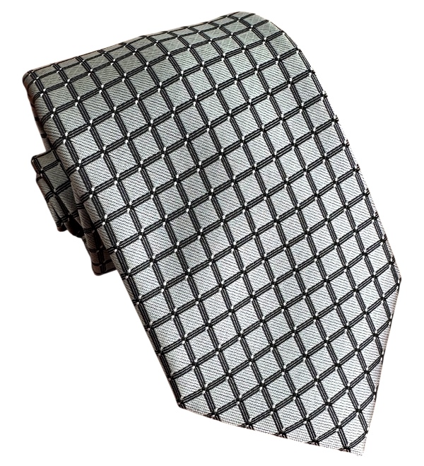 Sivá kravata polyester