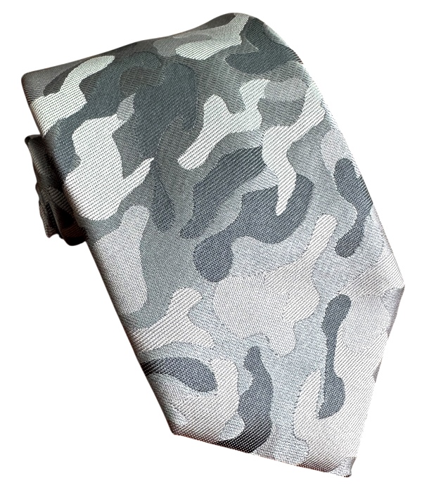 Sivá kravata polyester