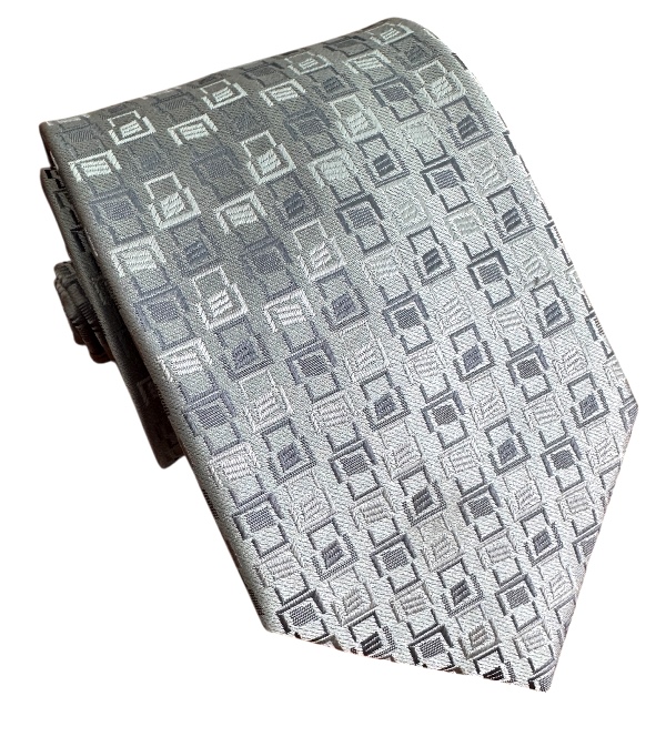 Sivá kravata polyester