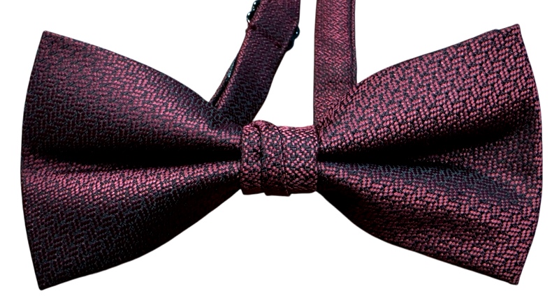 Bordový motýlik polyester 