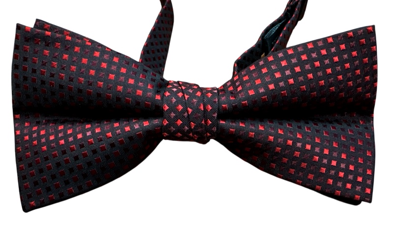 Červený motýlik polyester 